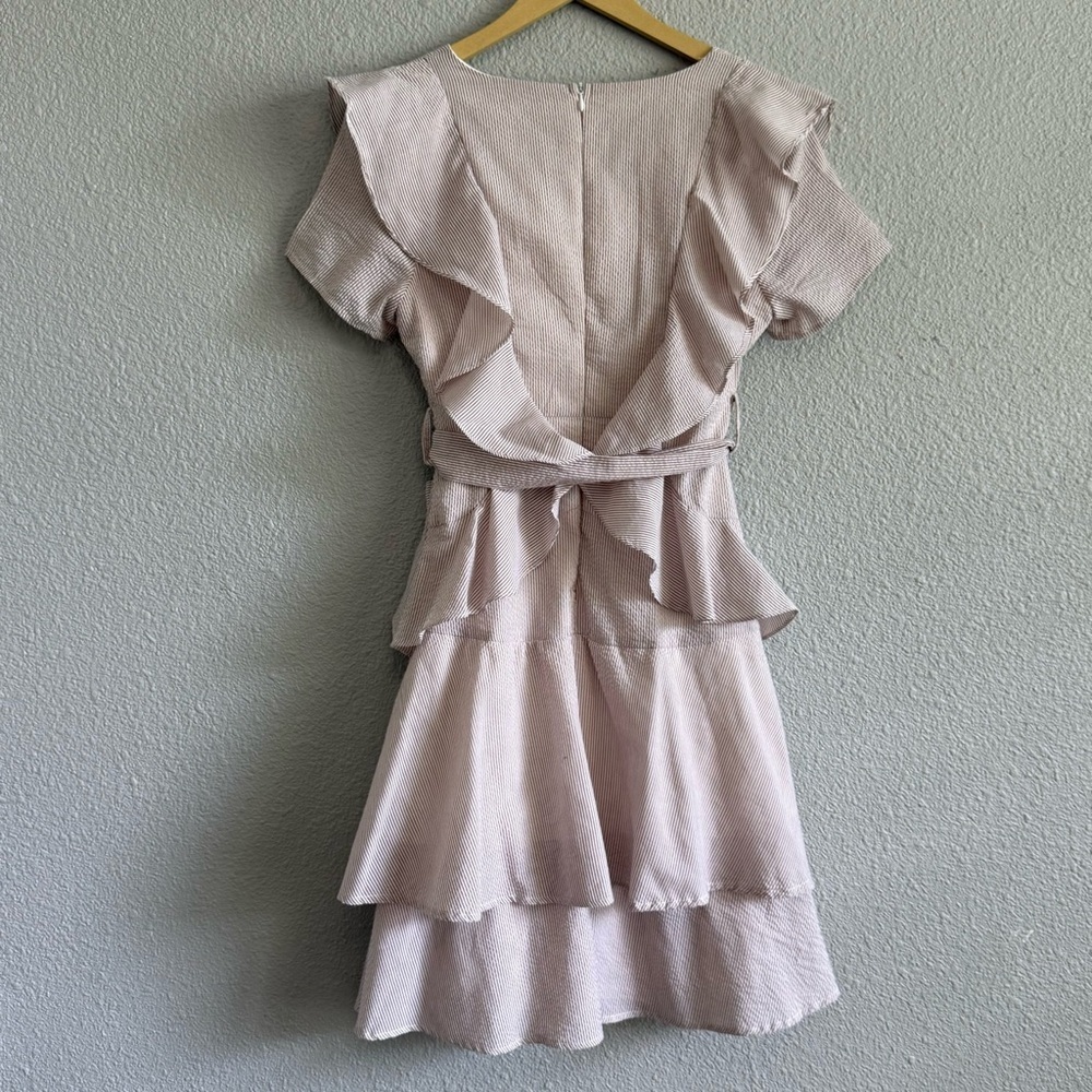 Jessakae Striped Ruffled Mini Dress Size Small - Picture 5 of 6